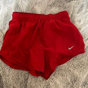 size small nike red running shorts